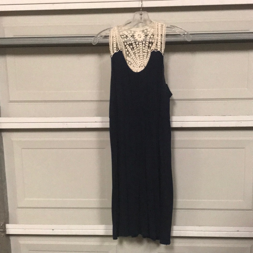 Navy Lace Back Sundress